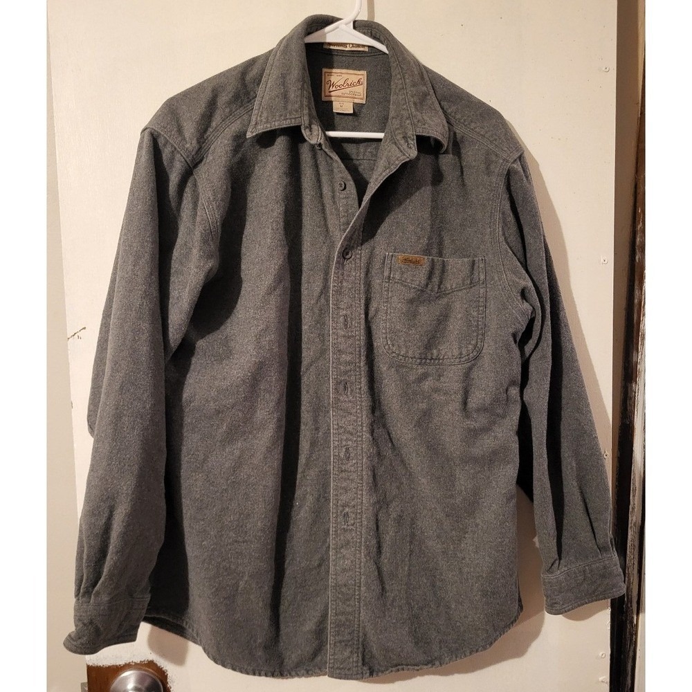 Woolrich Sportsman Chamois Shirt M 100% Wool Vintage Outdoorwear - Picture 1 of 3